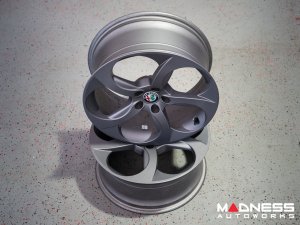 Alfa Romeo Giulia Wheels - Set of 4 - Genuine Alfa - 18" - 5 Spoke - Charcoal Finish Alfa Romeo Giulia Wheels - Set of 4 - Genuine Alfa - 18" - 5 Spoke - Charcoal Finish